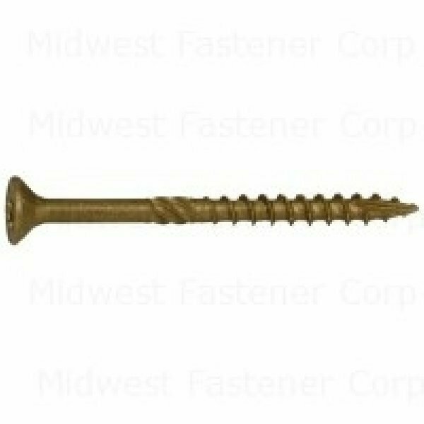 Midwest Fastener SaberDrive Deck Screw, #9 Thread, 2-1/4 in L, Serrated Thread, Bugle Head, Star Drive, Type 17 Point 50753
